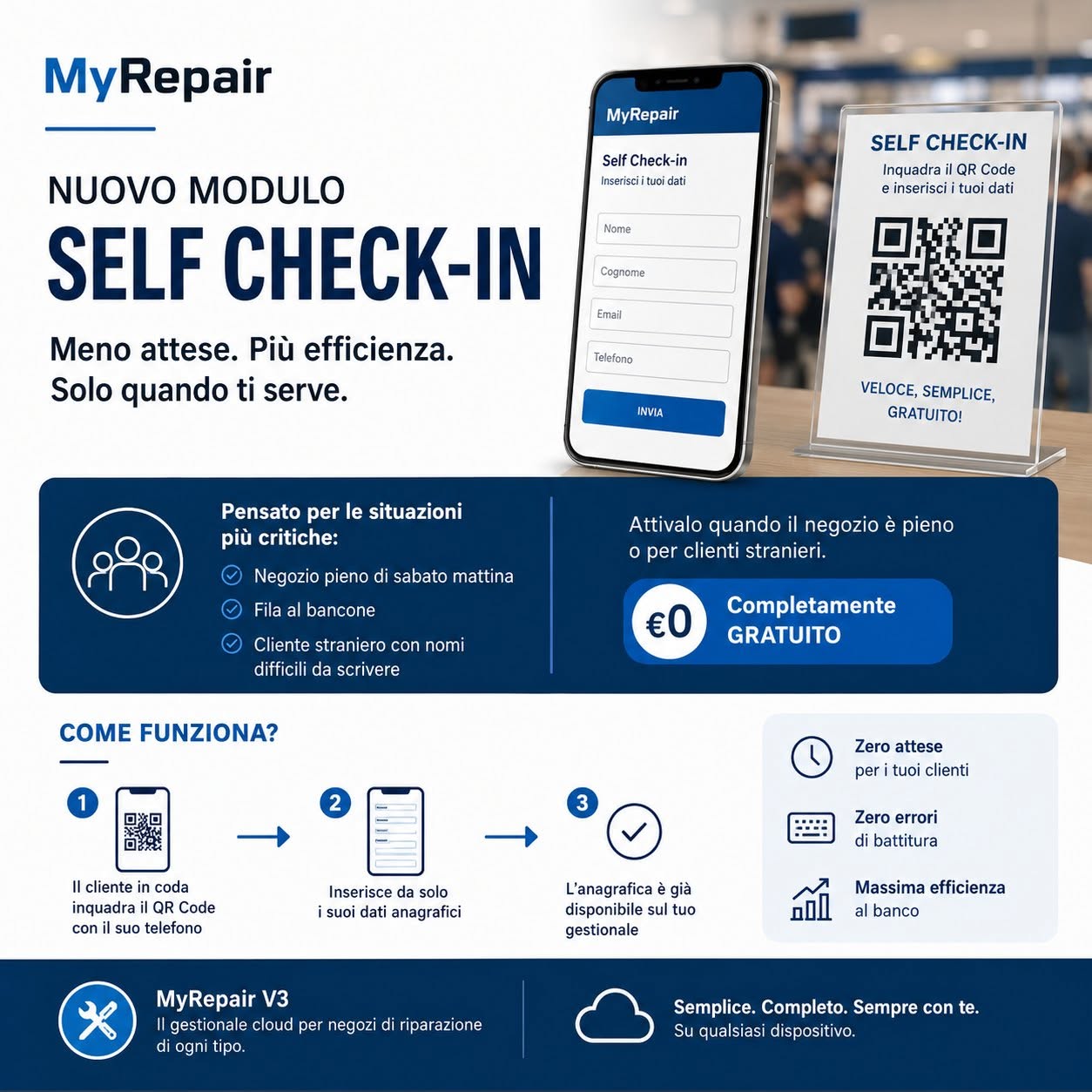 Self Check-in: come semplificare l'accettazione dei clienti in un laboratorio di riparazione