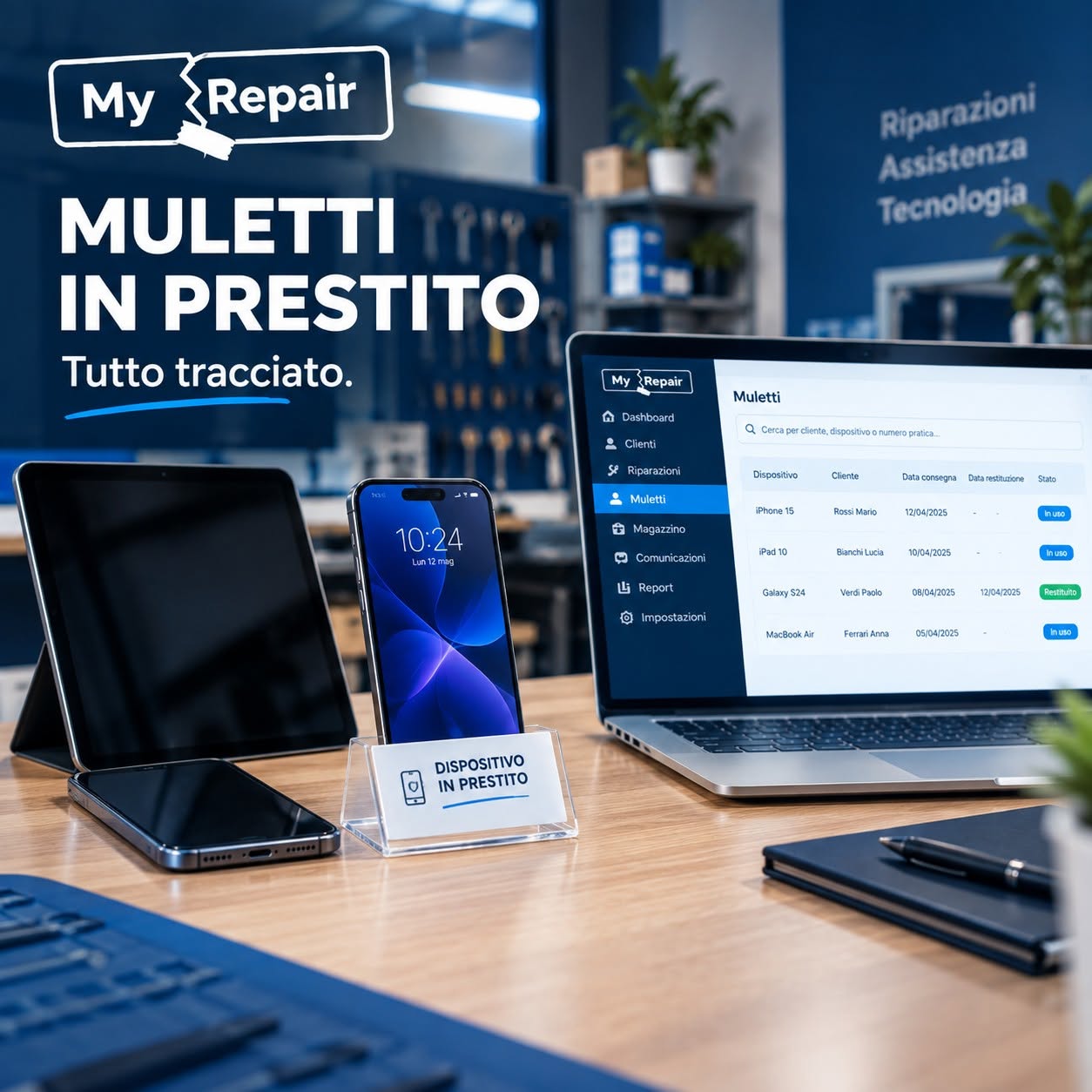 Muletti in prestito: come gestire i dispositivi dati ai clienti